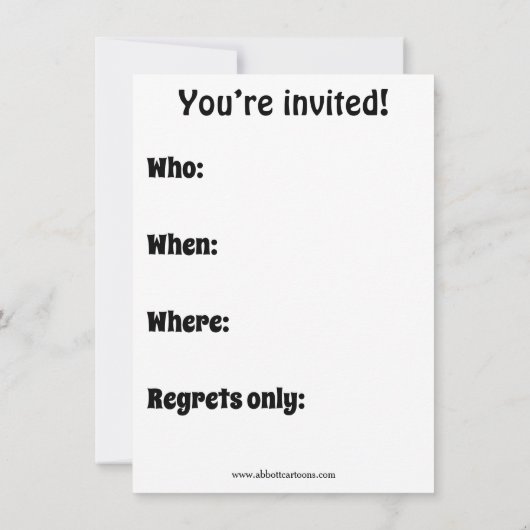 ワイおもしろいンテイスティングパーティの招待状 招待状 (裏面)