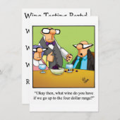 ワイおもしろいンテイスティングパーティの招待状 招待状 (正面/裏面)