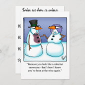 ワイおもしろいンテイスティングパーティの招待状 招待状 (正面/裏面)