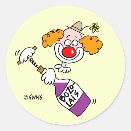 ワイおもしろいンテイスティングパーティー招待状封筒用シール ラウンドシール (正面)