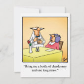 ワイおもしろいンテイスティングブライダルシャワーパーティの招待状 招待状 (正面)