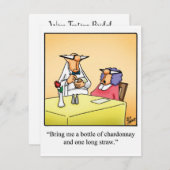 ワイおもしろいンテイスティングブライダルシャワーパーティの招待状 招待状 (正面/裏面)