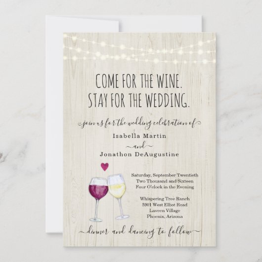 ワイおもしろいンテーマ結婚式招待状 招待状 (正面)