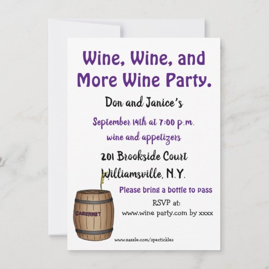 ワイおもしろいンパーティーユーモア招待状 招待状 (裏面)