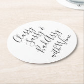 ワイおもしろいンパーティー引用文 ラウンドペーパーコースター (アングル)