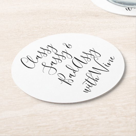 ワイおもしろいンパーティー引用文 ラウンドペーパーコースター (アングル)