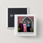 ワイおもしろいンユーモアのボタン 缶バッジ (正面&裏面)