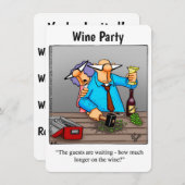 ワイおもしろいンユーモアパーティの招待状 招待状 (正面/裏面)