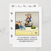 ワイおもしろいンユーモアパーティの招待状 招待状 (正面/裏面)