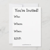 ワイおもしろいンユーモアパーティの招待状 招待状 (裏面)