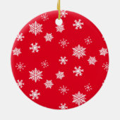 ワイおもしろいンユーモアレトロレディーホワイトクリスマス セラミックオーナメント (裏面)