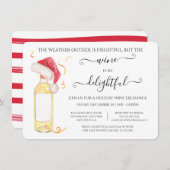 ワイおもしろいン交換ホリデークリスマスパーティーインビタ 招待状 (正面/裏面)