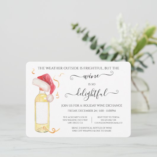 ワイおもしろいン交換ホリデークリスマスパーティーインビタ 招待状 (スタンド正面)