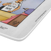 ワイおもしろいン及びチーズユーモアガラス切断板 カッティングボード (角)