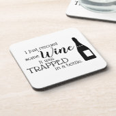 ワイおもしろいン引用文ことわざがボトルから救出 コースター (左側)