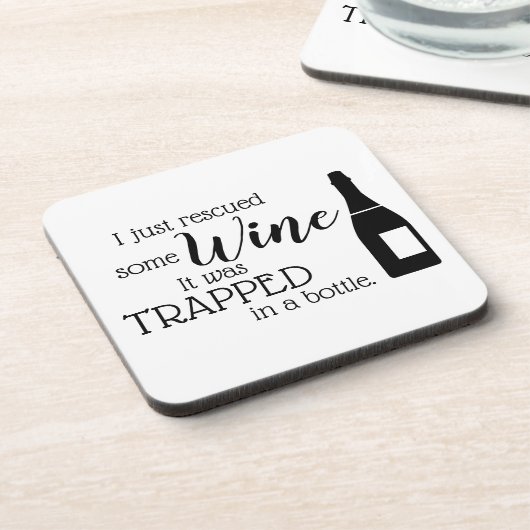 ワイおもしろいン引用文ことわざがボトルから救出 コースター (左側)