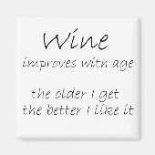 ワイおもしろいン引用文は丘の上で誕生日プレゼントをジョーク マグネット (正面)