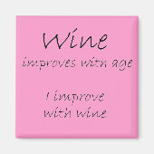 ワイおもしろいン引用文ノベルティ誕生日ブドウ園ギフト マグネット (正面)