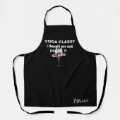 ワイおもしろいン引用文、ワインラバーパーソナライズされたブラック エプロン (正面)
