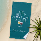 ワイおもしろいン引用文 – ワ感じイン後の方が良い ビーチタオル