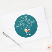 ワイおもしろいン引用文 – ワ感じイン後の方が良い ラウンドシール (封筒)