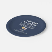 ワイおもしろいン引用文 – 私はヨガパンツでワインを飲む ペーパープレート (アングル)