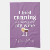ワイおもしろいン引用文 – 私はランニングの – スパ保リング キッチンタオル (縦)