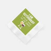 ワイおもしろいン引用文 – 私は私のパティオでワインを飲む 縁ありカクテルナプキン (角)