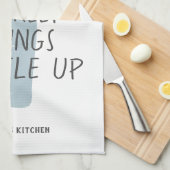 ワイおもしろいン恋人名前をカスタムするギフスタイリッシュト キッチンタオル (四つ折り)