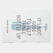 ワイおもしろいン恋人名前をカスタムするギフスタイリッシュト キッチンタオル (横)