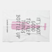 ワイおもしろいン恋人名前をカスタムするギフスタイリッシュト キッチンタオル (横)