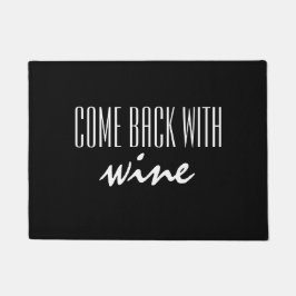 ワイおもしろいン来ブラックとホワイトドアマット付きバック ドアマット