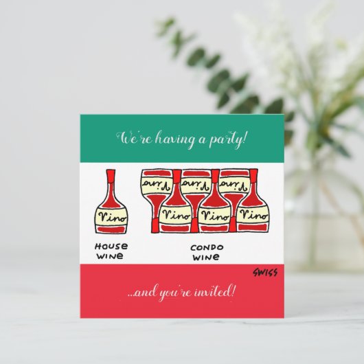 ワイおもしろいン漫画の温かい試飲ユーモアのある会 招待状 (スタンド正面)