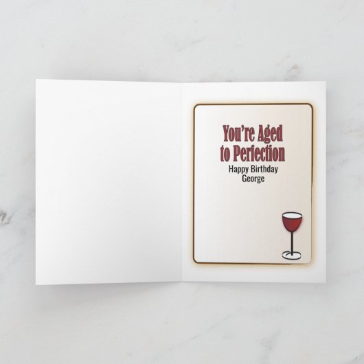 ワイおもしろいン男性マンガエスニック甘い誕生日 カード (内部)