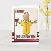 ワイおもしろいン男性マンガエスニック甘い誕生日 カード (黄色い花)