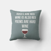ワイおもしろいン詩 – ワインは赤い詩は懸命 クッション (裏面)