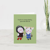 ワイおもしろいン誕生日 カード (正面)