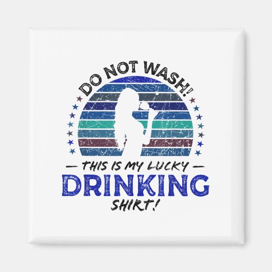 ワイおもしろいン飲む女性ワイナリー引用文、レトロかわいい マグネット (正面)