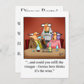 ワイおもしろいン&ディナーパーティの招待状 招待状 (正面/裏面)