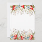 ワイかわいらしムワイルドフラワースクリプ結婚ト セーブザデート (裏面)