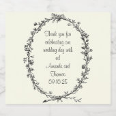 ワイきらめくンエレガントボトルラベル スパークリングワインラベル (シングルラベル)