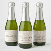 ワイきらめくングリッタードリップブライダルシャワー感謝していY スパークリングワインラベル (ボトル)