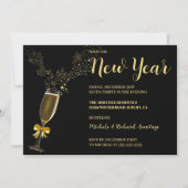 ワイきらめくンニューイヤー招待状 招待状 (正面)
