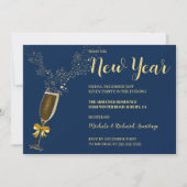 ワイきらめくンニューイヤー招待状 招待状 (正面)