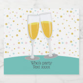 ワイきらめくンブランチとバブリー応援誕生日 スパークリングワインラベル (シングルラベル)