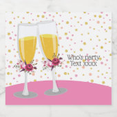 ワイきらめくンブランチとバブリー応援誕生日 スパークリングワインラベル (シングルラベル)