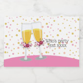 ワイきらめくンブランチとバブリー応援誕生日 スパークリングワインラベル (シングルラベル)