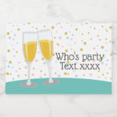 ワイきらめくンブランチとバブリー応援誕生日 スパークリングワインラベル (シングルラベル)