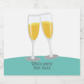 ワイきらめくンブランチとバブリー応援誕生日 スパークリングワインラベル (シングルラベル)