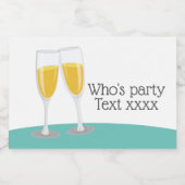 ワイきらめくンブランチとバブリー応援誕生日 スパークリングワインラベル (シングルラベル)